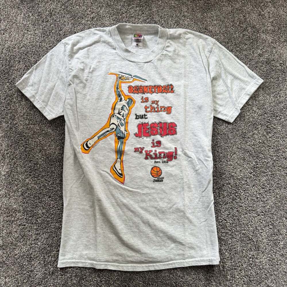 Vintage 1999 Kerusso Basketball Is My Thing Jesus Is My King T Shirt L USA